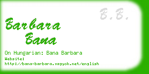 barbara bana business card